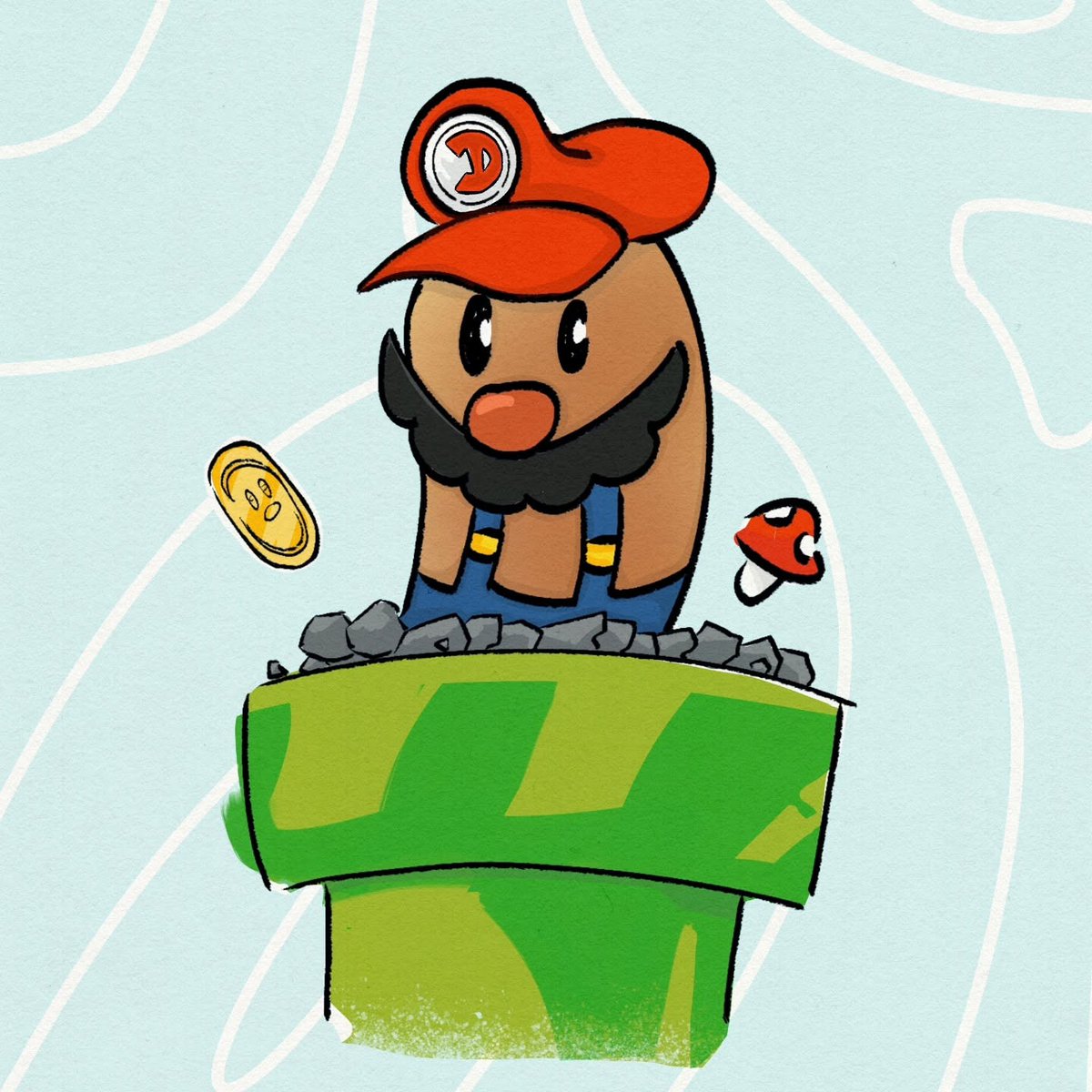 SamSaminoSamuel's tweet photo. Day 12: PLUMBER
DAILY DIGLETT :)
.
#pokemon #drawing #doodles #diglett #procreate #ipadart #plumber #90s #nintendoswitch #conceptart #creaturedesign #afol #creative #gottacatchemall #dailydiglett #cartoon #anime #sketchbook #supermariobros #gameboy #characterdesign https://t.co/bn8BIqPHgJ