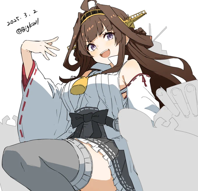 金剛#艦これ版深夜の真剣お絵描き60分一本勝負 #艦これ版真剣お絵描き60分一本勝負_20250302 