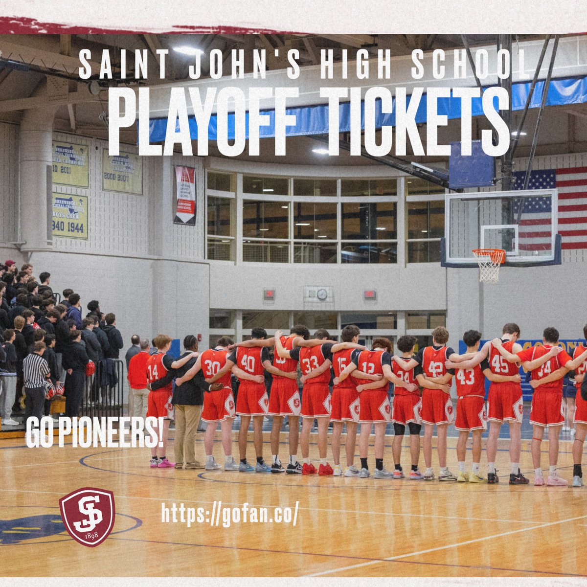 Saint John's HS Athletics (@sjhs_pioneersad) on Twitter photo BASKETBALL PLAYOFF TICKETS ARE AVAILABLE ONLINE.
<a href="/SJHS_Hoops/">Saint John's HS Basketball</a> vs <a href="/CCRaider_sports/">CCHS Raiders</a>
đź“…Monday, March 3, 2025
🏟️Central Catholic
⏰6:30 PM
🎟️gofan.co/event/3336763?… BASKETBALL PLAYOFF TICKETS ARE AVAILABLE ONLINE.
<a href="/SJHS_Hoops/">Saint John's HS Basketball</a> vs <a href="/CCRaider_sports/">CCHS Raiders</a>
đź“…Monday, March 3, 2025
🏟️Central Catholic
⏰6:30 PM
🎟️gofan.co/event/3336763?…