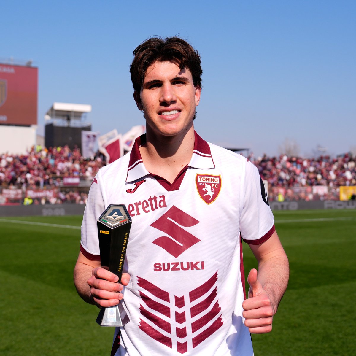 SerieA_EN's tweet photo. Cesare Casadei is the Panini Player of the Match 🏆

#MonzaTorino https://t.co/ywNmUrmgei