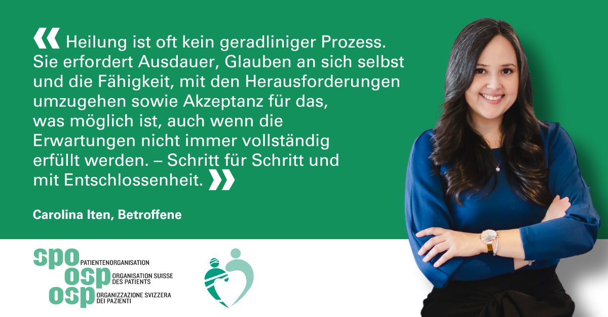 CarolinaIten's tweet image. On #TagDerKranken2025 I’m proud to support the Swiss campaign motto #helpforselfhelp sharing my story. From 2018 to 2021, I battled chronic post-dural puncture headache #cPDPH. Full portrait here (German): tagderkranken.ch/portr%C3%A4ts-…
Statement:spo.ch/aktuelles/geme… 💜