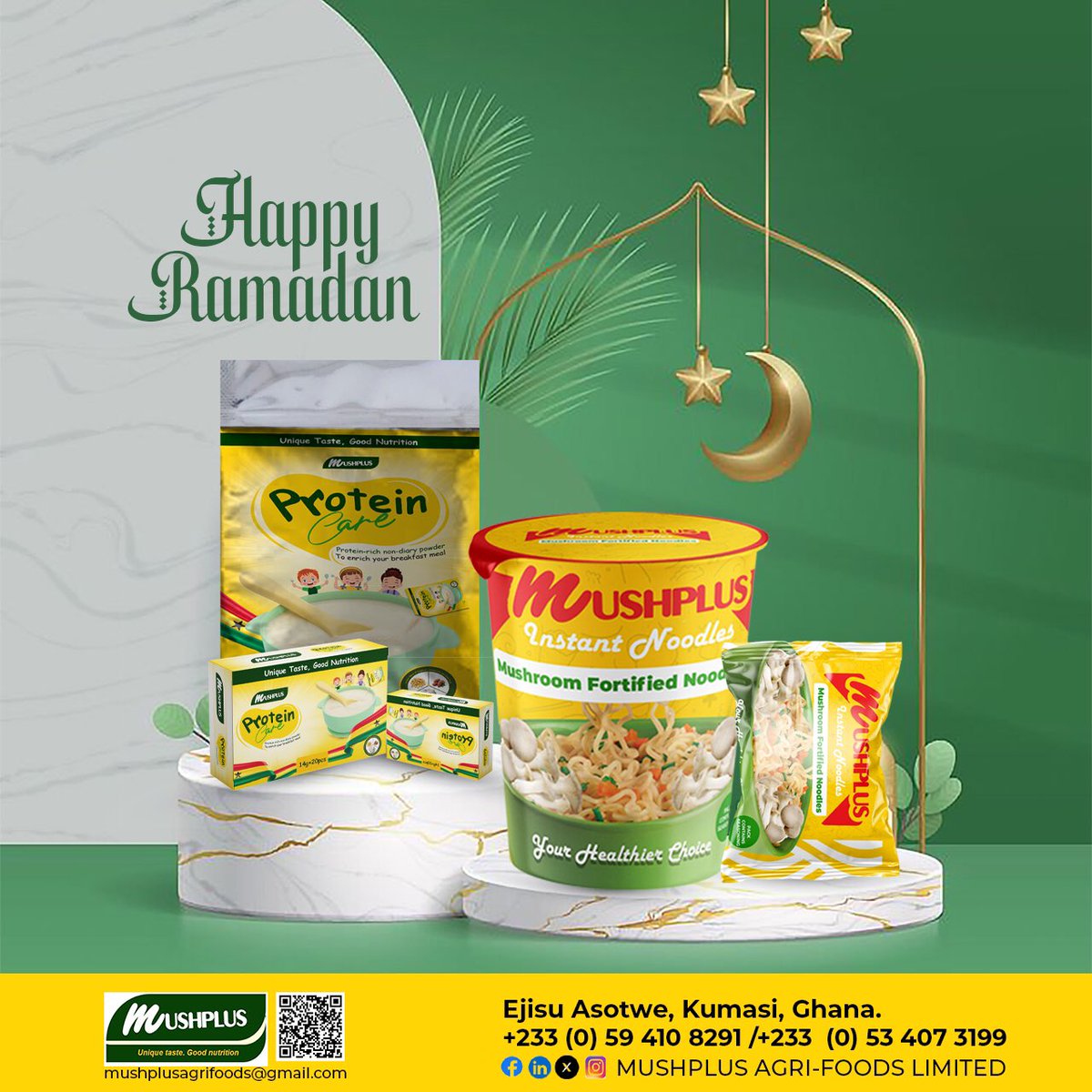 #MUSHPLUS products are good for MUSLIMS in this season because they are rich in #Protein and #fiber which helps in maintaining good energy levels and also creates a feeling of fullness and slows down digestion, helping to prevent hunger pangs respectively. 
 #FarmerImpact #KIC