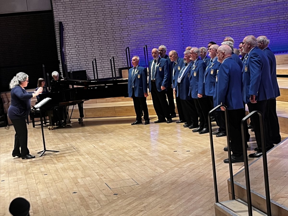 Best jackets award so far goes to the wonderful Barrow Male Voice Choir who’ve opened the second half and have been singing since 1931! #MACC2025