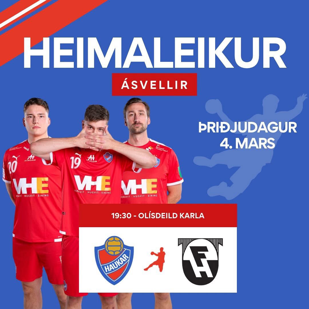 Stemmingin og mætingin var til fyrirmyndar á bikarúrslitaleiknum í gær. Nú er komið að strákunum en þeir taka á móti FH í Hafnarfjarðarslag næsta þriðjudag kl 19:30 á Ásvöllum. Mætum á völlinn og málum bæinn rauðann. ÁFRAM HAUKAR
