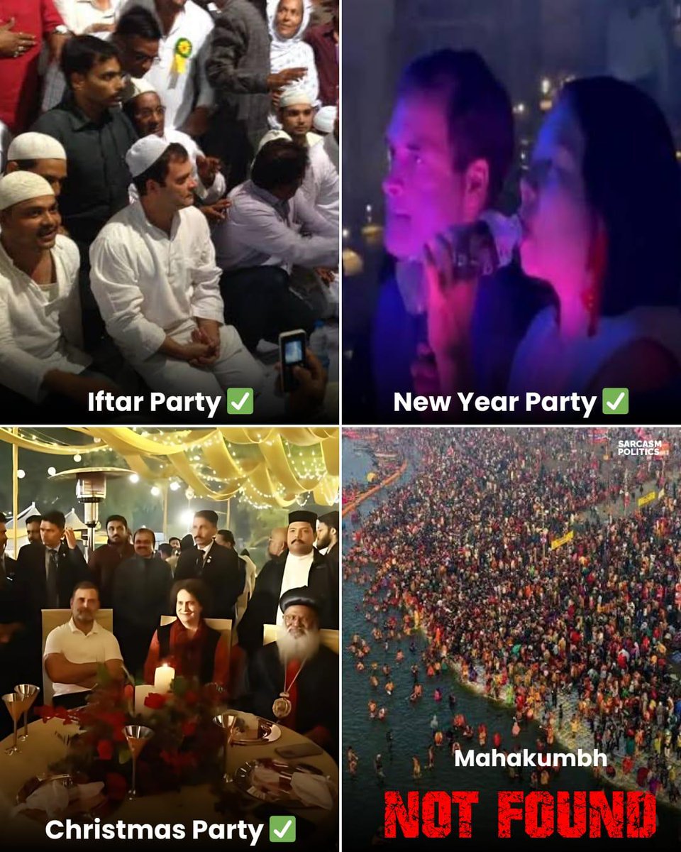 JaiShreeRam90's tweet image. On the other hand..

Gandhi family👇