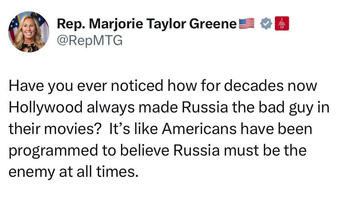 No you imbecile. Americans who think critically don’t shape their worldview based on movies—they rely on facts, research, and credible reporting, exactly like I’ve done for you here. Here’s why I despise Putin:

 1.  2008 Invasion of Georgia: Military aggression and subsequent
