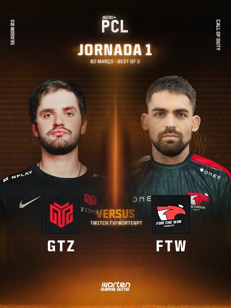 Todos prontos? O momento que todos esperavam chegou! Faltam apenas alguns minutos para o inicio da Season 3 da 𝐖𝐨𝐫𝐭𝐞𝐧 𝐆𝐚𝐦𝐞 𝐑𝐢𝐧𝐠 𝐏𝐂𝐋!

@‌GTZEsports 🆚 @‌ftwesports

📺twitch.tv/wortenpt

@‌WortenPT #WGRPCL