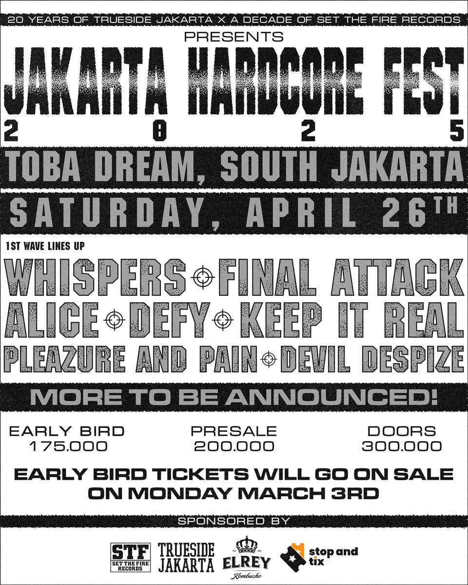 alice_noise's tweet image. Jakarta. Presale tickets available on Monday, March 3rd.