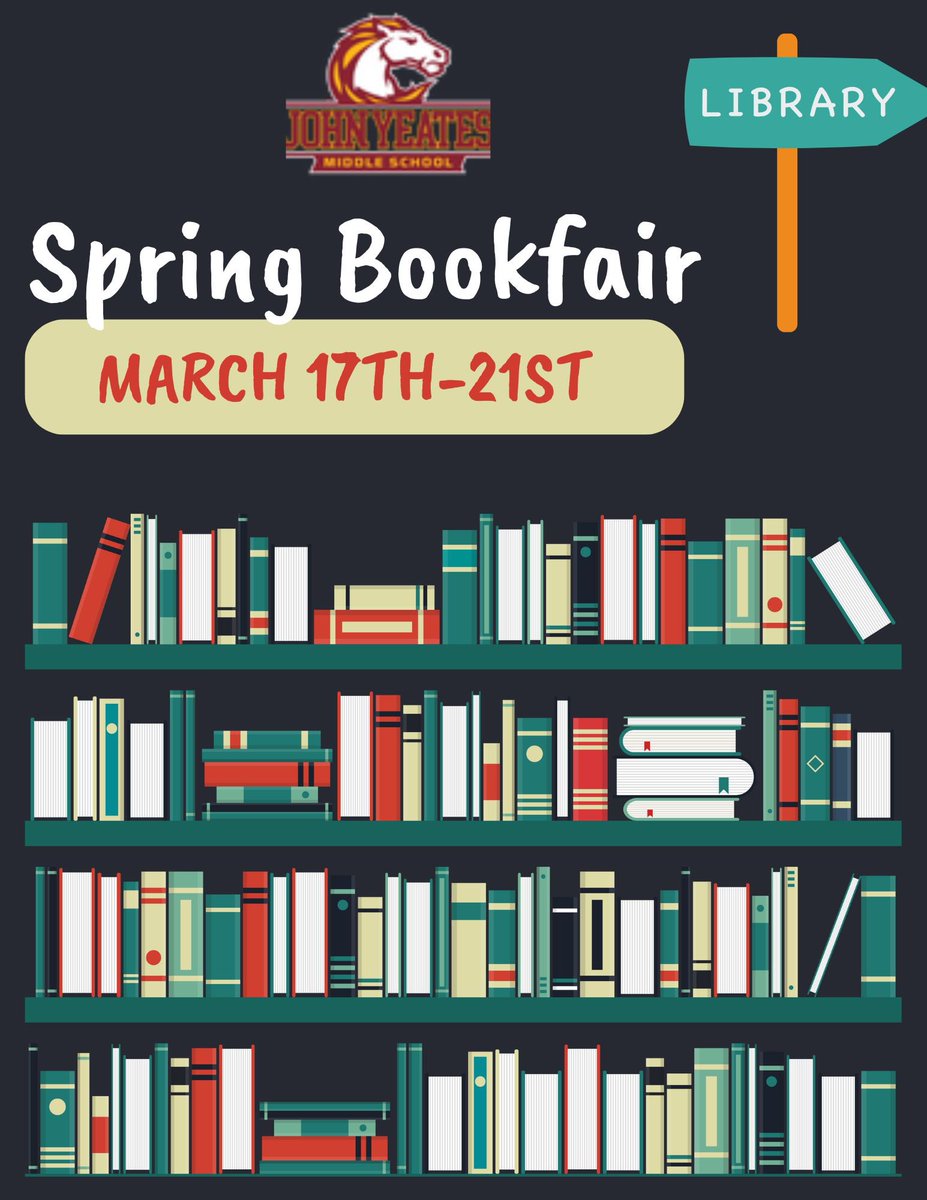 Spring Bookfair is coming ! Save the dates and support our Library! #literacy #schoollibrariesofinstagram #bookfair