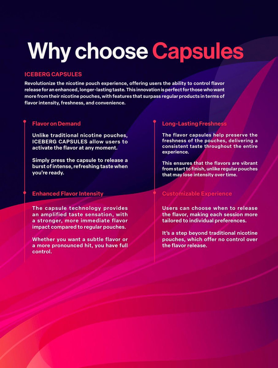 Revolutionary new technology in the pouch game 🤯📣🥇#iceberg #capsules #gamechanger