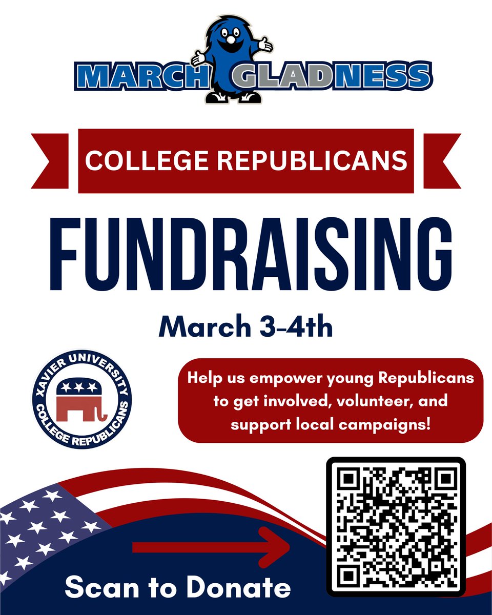 Carter Long (@jcarterlong) on Twitter photo Tomorrow and Tuesday are the <a href="/XUCollegeReps/">Xavier College Republicans</a> big days for our “March Gladness” fundraiser with <a href="/XavierU/">Xavier University</a>. Consider donating to help us get our members even more involved in politics here in Southwest Ohio to make a real difference! Click the link to donate: marchgladness.xavier.edu/campaigns/coll… Tomorrow and Tuesday are the <a href="/XUCollegeReps/">Xavier College Republicans</a> big days for our “March Gladness” fundraiser with <a href="/XavierU/">Xavier University</a>. Consider donating to help us get our members even more involved in politics here in Southwest Ohio to make a real difference! Click the link to donate: marchgladness.xavier.edu/campaigns/coll…