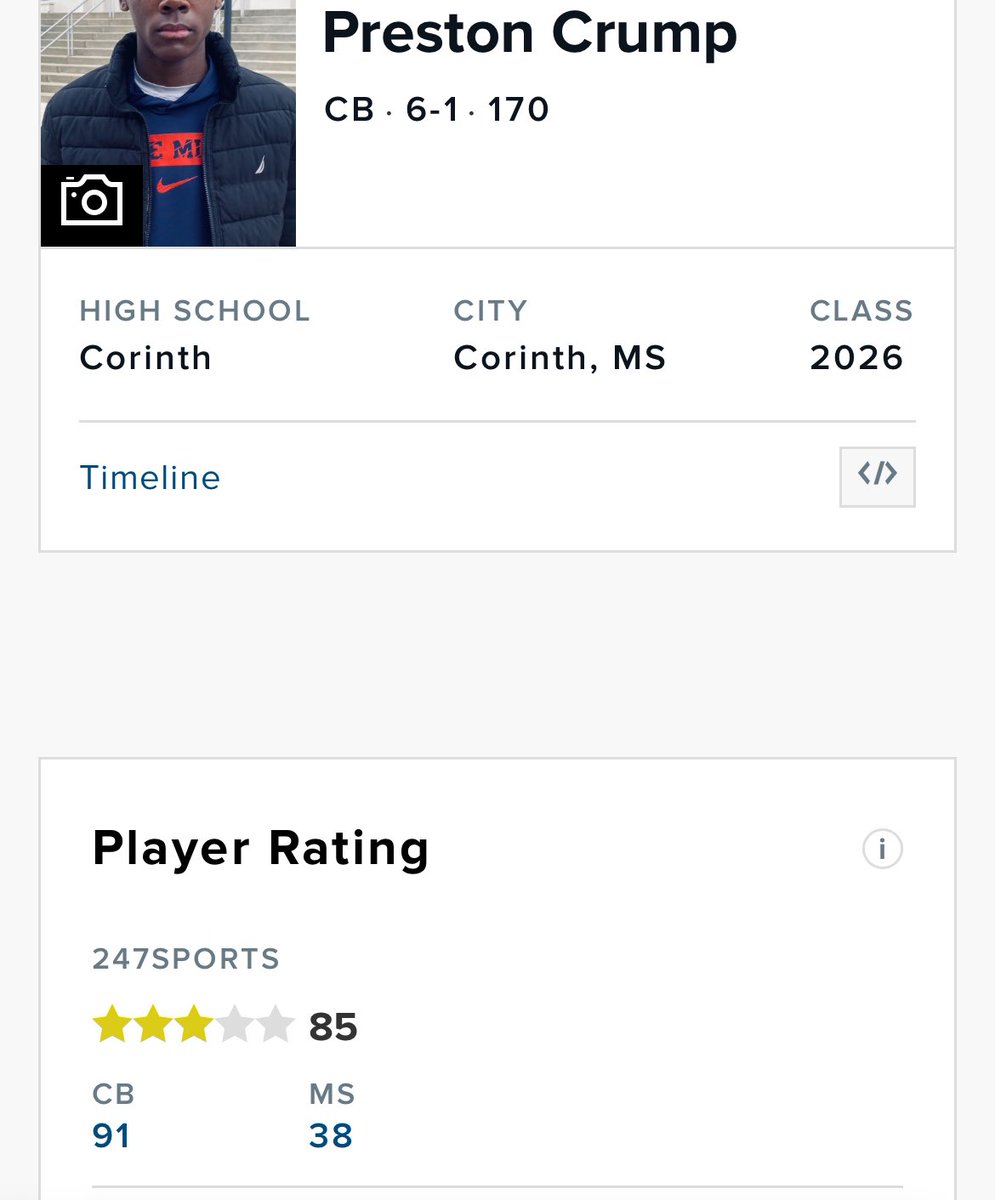 Blessed to be named a “3⭐️” on 247 Sports
#AGTG 
<a href="/CoachDy3/">Justin Dye</a>