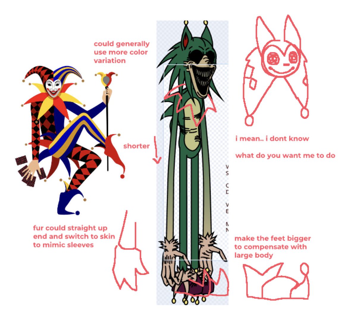DeadmanEXEDC's tweet photo. Tried to make jester inspirations more obvious, with the spines looking more like a hat and various other little details (my favorite is making the face look more like a mask). Everything else is in the image! https://t.co/03lbxgBW1I