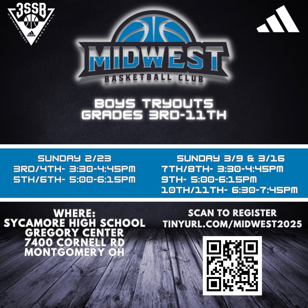 Dustin Kavanaugh (@middiedk) on Twitter photo Midwest Basketball Club
Cincy/Dayton Region
Boys 7th-11th Grade
Tryouts 7 days away
Register: tinyurl.com/midwest2025
<a href="/PrepHoopsOH/">Prep Hoops Ohio</a> <a href="/PrepHoopsKY/">Prep Hoops Kentucky</a> <a href="/NEO_Spotlight/">T.J. Peatross</a> <a href="/madehoops/">MADE Hoops</a> <a href="/3SSBCircuit/">3Stripes Select Basketball</a> <a href="/KY_PrepReport/">Kentucky Prep Report</a> <a href="/MidwestBBClub/">Midwest Basketball Club</a> <a href="/mbcgrassroots/">Midwest Basketball Club - Grassroots</a> Midwest Basketball Club
Cincy/Dayton Region
Boys 7th-11th Grade
Tryouts 7 days away
Register: tinyurl.com/midwest2025
<a href="/PrepHoopsOH/">Prep Hoops Ohio</a> <a href="/PrepHoopsKY/">Prep Hoops Kentucky</a> <a href="/NEO_Spotlight/">T.J. Peatross</a> <a href="/madehoops/">MADE Hoops</a> <a href="/3SSBCircuit/">3Stripes Select Basketball</a> <a href="/KY_PrepReport/">Kentucky Prep Report</a> <a href="/MidwestBBClub/">Midwest Basketball Club</a> <a href="/mbcgrassroots/">Midwest Basketball Club - Grassroots</a>