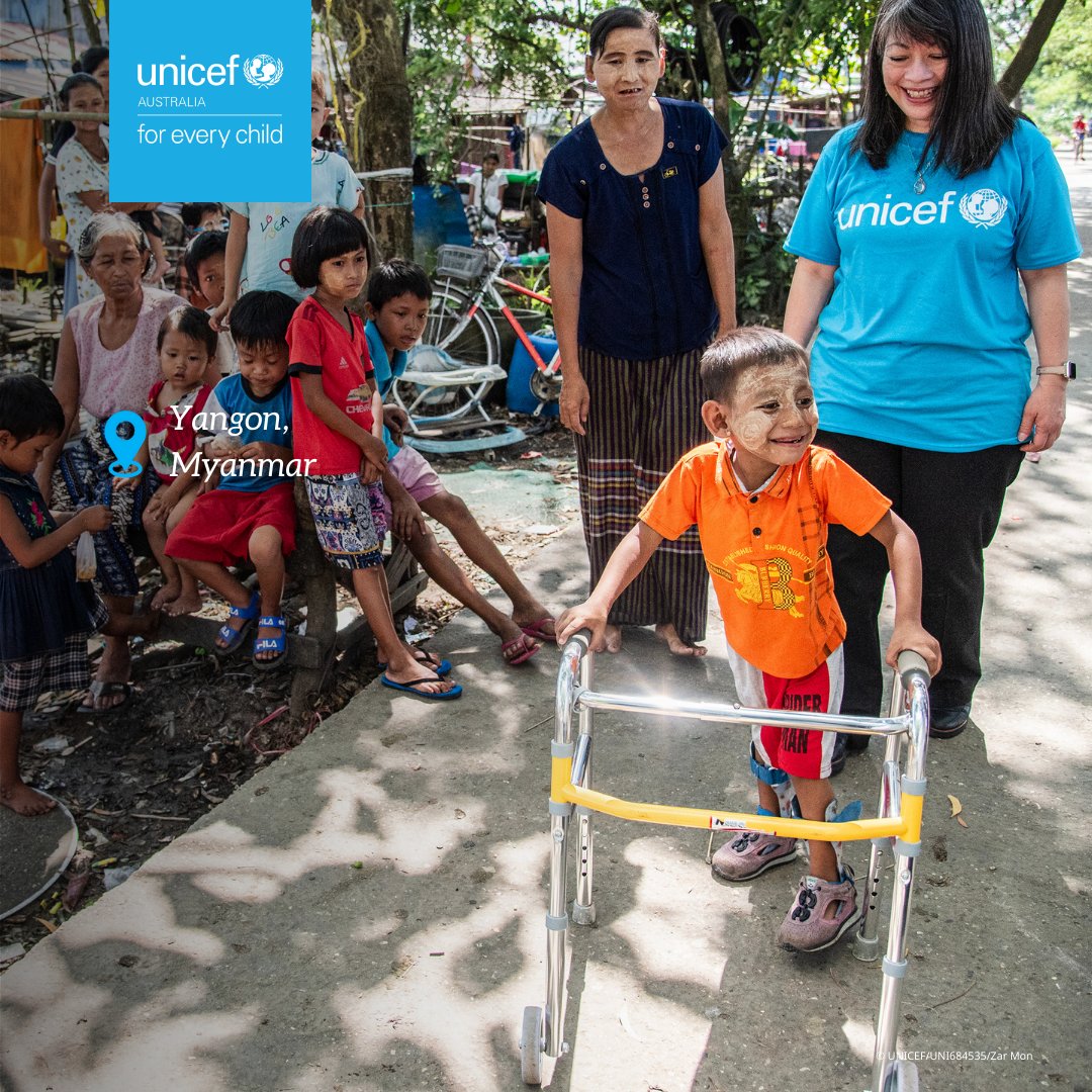 In Myanmar, children with disabilities are faced with barriers to safety, services, and health care support.

But through rehabilitation sessions, humanitarian cash transfers, and access to assistive devices, we’re helping children like Myat get the best chance to thrive.