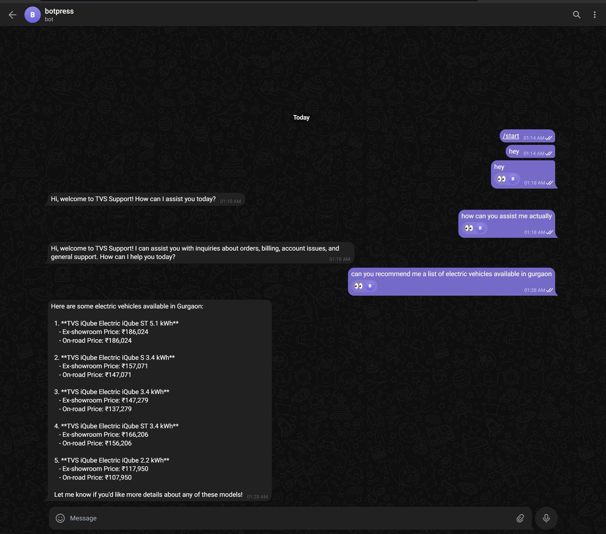 v_parth7's tweet image. 🚀 Tried creating a Telegram bot with BotPress – here&apos;s my take:

✅ UI is 🔥 &amp;amp; super intuitive
✅ Easy setup &amp;amp; smooth integrations
⚠️ Response time sucks...
🕒 Test env: ~7s ⏳ | Telegram: ~12s ⏳

BotPress needs to fix this—slow responses kill engagement!🚀

#Chatbots #BotPress