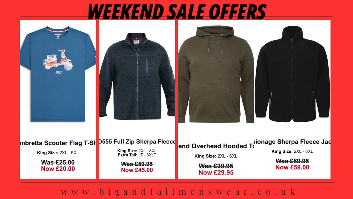 John Banks Menswear (@bigtalluk) on Twitter photo Evening #Brumhour some weekend sale offers to pave the way into spring. What a glorious day it’s been. ☀️🌞 bigtall.bmeurl.co/1230B630
<a href="/J21Coaching/">J21Coaching</a> <a href="/SevernOffice/">SevernOffice 📝</a> <a href="/candleshopmitch/">The Candle Shop at Mitchells Ltd</a> <a href="/AAAbbottstories/">A.A.Abbott</a> <a href="/Brumradio/">Brum Radio</a> <a href="/BrumFoodPod/">Breaking Bread Podcast- Birmingham food podcast</a>
<a href="/REDSJEWELS1/">RED'S JEWELS</a>
<a href="/DavidWMassey/">Dave Massey #BrumHour</a>
<a href="/Dollie1952/">Dorothy</a> <a href="/MHHSBD/">#MHHSBD</a> Evening #Brumhour some weekend sale offers to pave the way into spring. What a glorious day it’s been. ☀️🌞 bigtall.bmeurl.co/1230B630
<a href="/J21Coaching/">J21Coaching</a> <a href="/SevernOffice/">SevernOffice 📝</a> <a href="/candleshopmitch/">The Candle Shop at Mitchells Ltd</a> <a href="/AAAbbottstories/">A.A.Abbott</a> <a href="/Brumradio/">Brum Radio</a> <a href="/BrumFoodPod/">Breaking Bread Podcast- Birmingham food podcast</a>
<a href="/REDSJEWELS1/">RED'S JEWELS</a>
<a href="/DavidWMassey/">Dave Massey #BrumHour</a>
<a href="/Dollie1952/">Dorothy</a> <a href="/MHHSBD/">#MHHSBD</a>