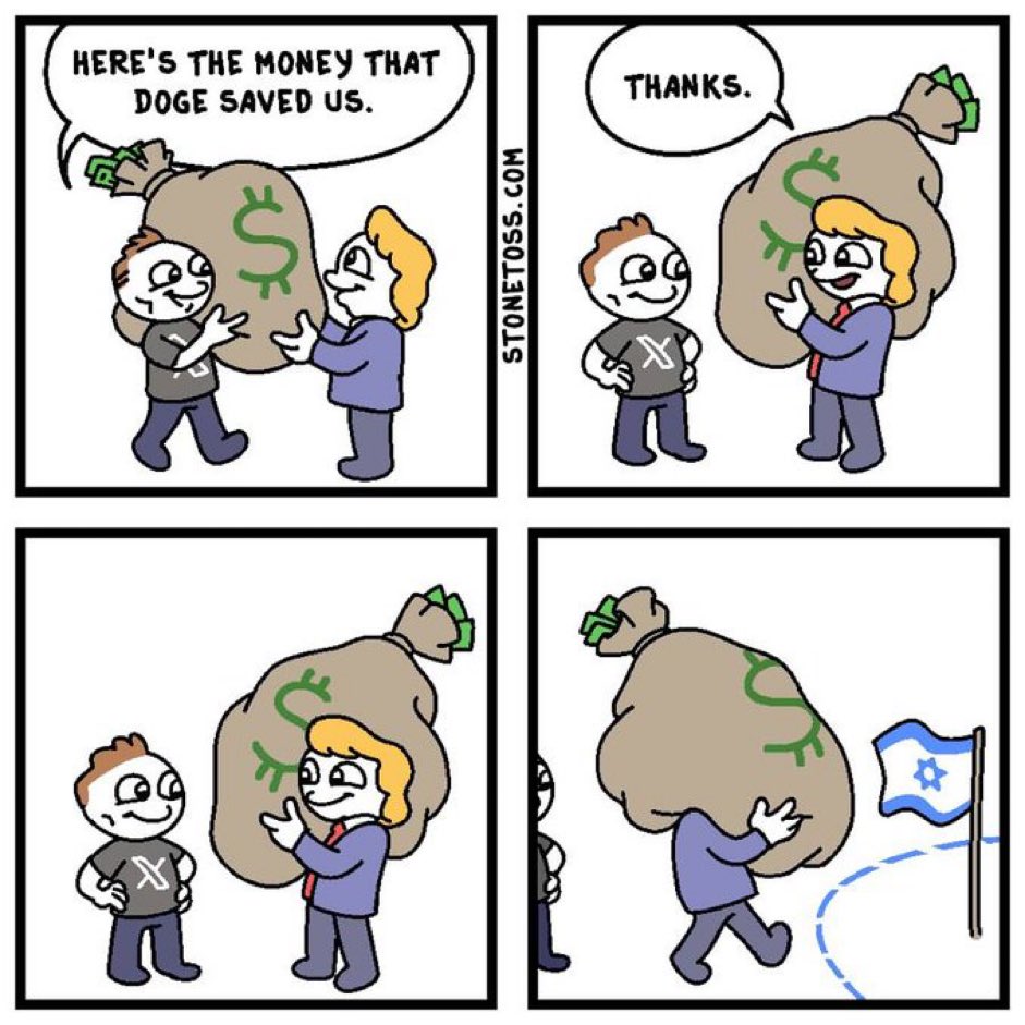 Around 25% of all DOGE savings have already been given to lsraeI…