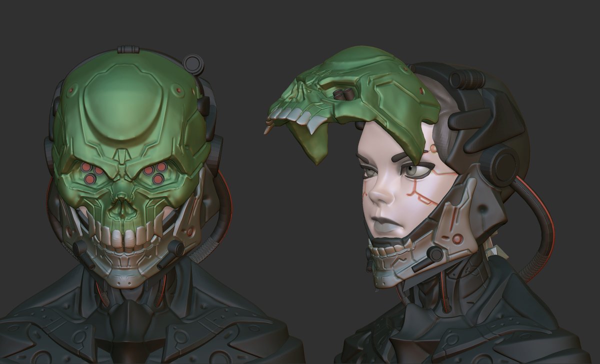 Sir_Lemille's tweet photo. You don´t need to be strong every single Day :)

#zbrush #characterart #conceptart #cyberpunk https://t.co/5iUTuE30zr