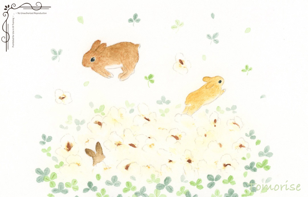 AtelierTomorise's tweet image. Today’s small doodle: Popcorn bunnies
透明水彩絵の具&パステル鉛筆の組み合わせが最近のお気に入り。あとオイルパステルにも関心がある今日この頃。