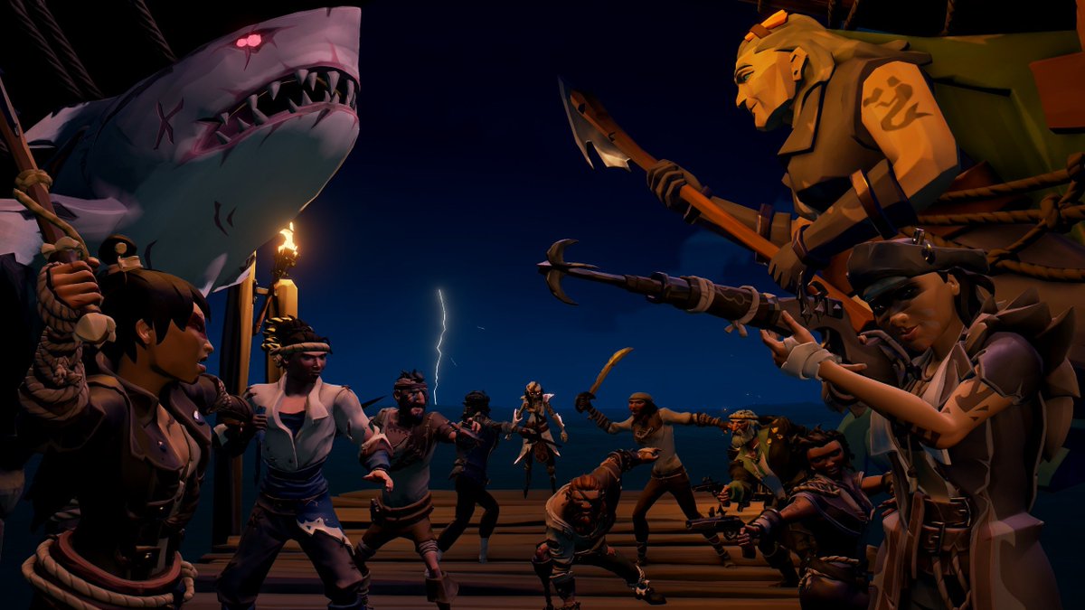 With might, we are ready to fight!

Theme: Mighty Megalodons

<a href="/SeaOfThieves/">Sea of Thieves</a>
#SoTShot #SeaOfThieves