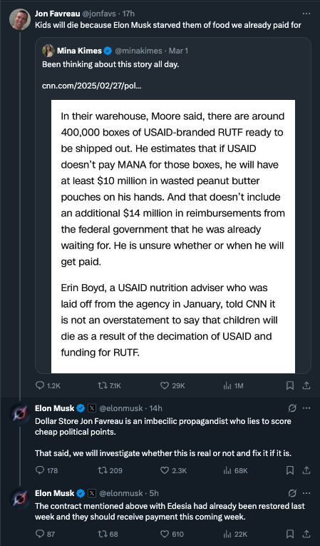 samstein's tweet photo. What an exchange: This imbecile is a moron who should stfu but i will look into it anyways and, yeah, he was right. (also, not clear the contract is actually back on) https://t.co/ItI5DGBPa2