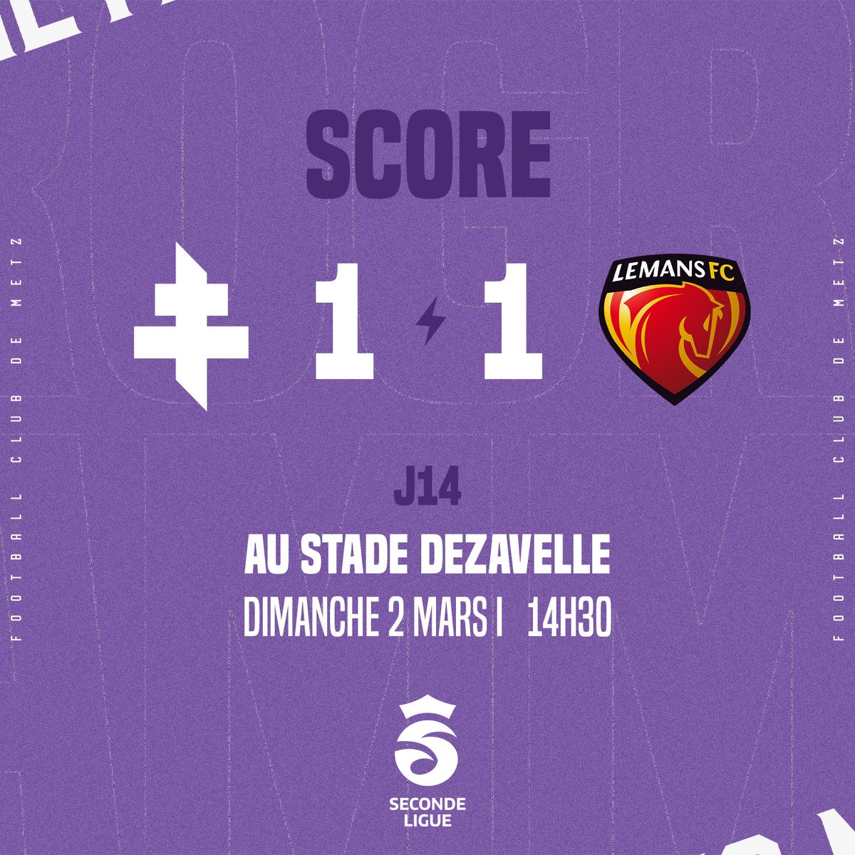 FCMetz's tweet photo. #FCMLMFC [ 𝔽𝕖́𝕞𝕚𝕟𝕚𝕟𝕖𝕤 ]

🤝 Nos Messines tiennent tête au deuxième de Seconde Ligue @LEMANSFC ! https://t.co/ElFSt2rXgk