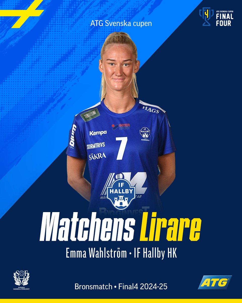 🏆Matchens lirare i bronsmatchen:   

Önnereds HK: Maja Wahlgren.   

IF Hallby HK: Emma Wahlström.

Matchens lirare i Final4 utses av handbollens huvudsponsor ATG. Priset består av en donation på 1 000 kronor i spelarens namn till UNHCR.  

#svenskhandboll