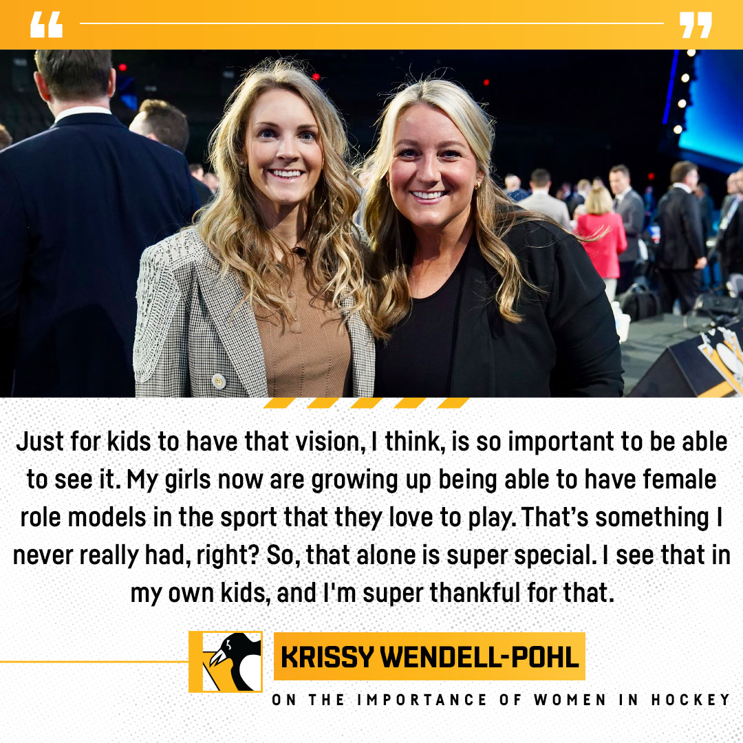 The best in women's hockey are part of the Penguins' hockey operations team.

On this Her Hockey game day, we’re proud to spotlight Amanda Kessel, Manager of Minor League Operations &amp; Assistant GM of <a href="/WBSPenguins/">Wilkes-Barre/Scranton Penguins</a>, and Amateur Scout Krissy Wendell-Pohl.