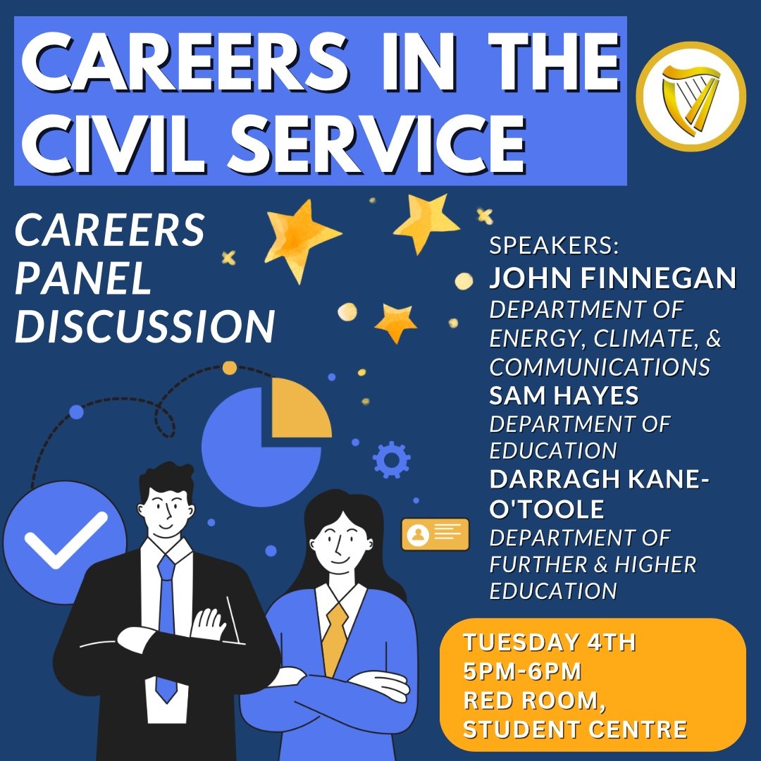 We're hosting a "careers in the civil service" panel this Tuesday from 5pm-6pm in the Red Room! With a fabulous line up of speakers, make sure to drop by if you're considering a career in the civil service, have some questions to ask or you just want to know what it's all about!