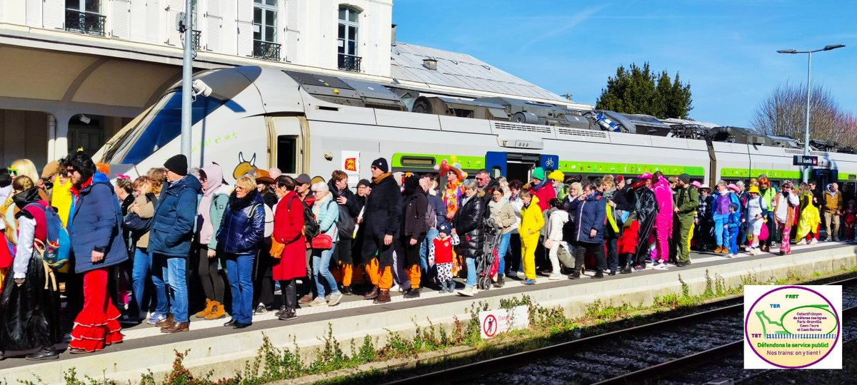 #Carnaval de #Granville 
2 mars 2025
Succès du #train Caen Granville, de Paris et des villes de la desserte du #ParisGranville  pour s'y rendre. 2 trains pour chaque axe.