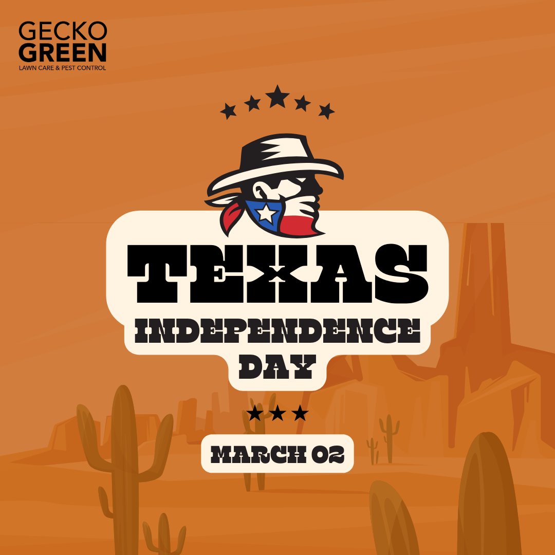 GeckoGreenLawn's tweet photo. ⭐️ Happy Texas Independence Day! ⭐️
Today, we celebrate the rich history and proud spirit of the Lone Star State. Here’s to the courage and independence that define our great state.🌵🇨🇱
#TexasIndependenceDay #LoneStarPride #GeckoGreen #DFW #TexasStrong https://t.co/PS6hpiFbTT