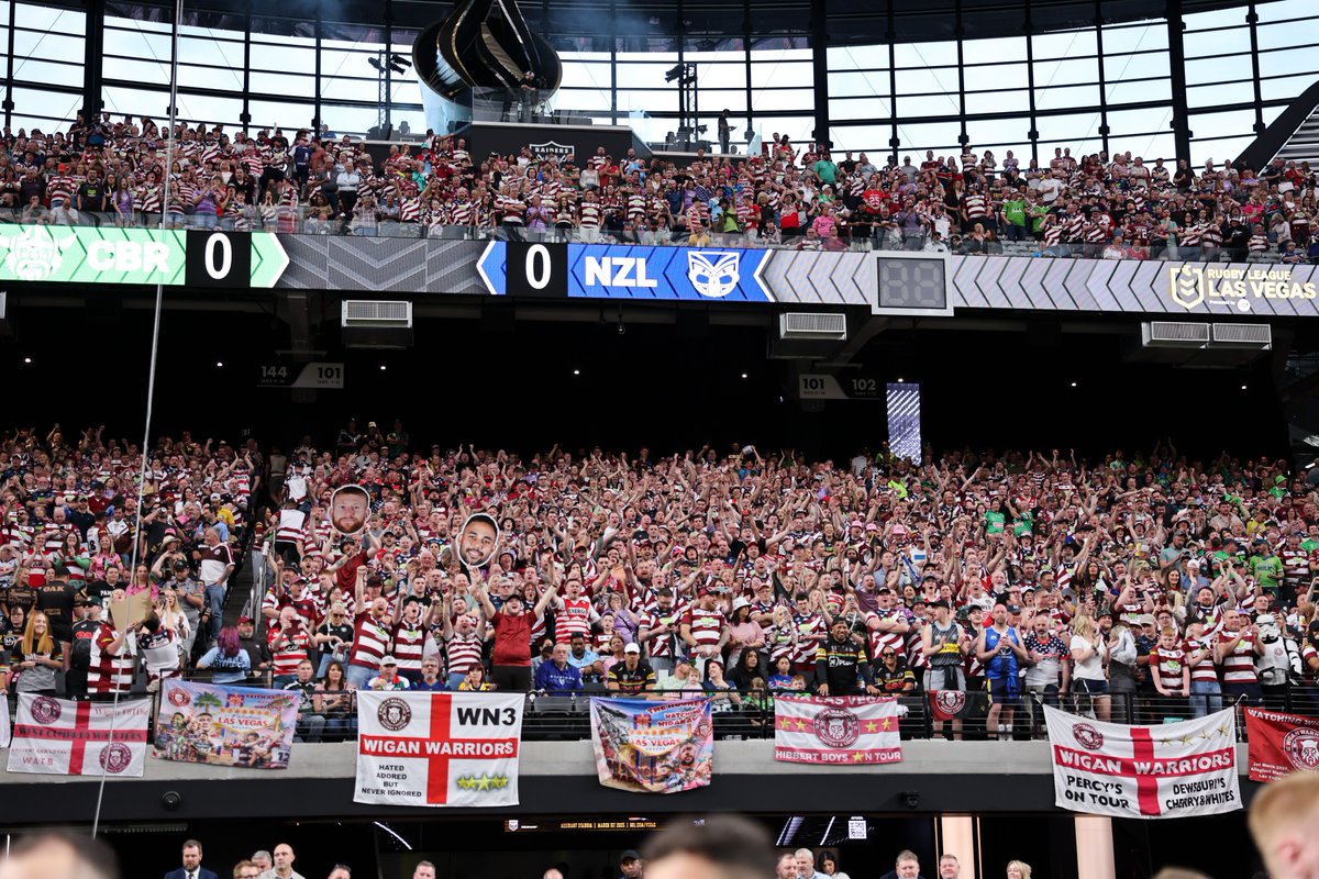 WiganWarriorsRL's tweet image. History experienced, together. ✊

Thank you for your outstanding support in Las Vegas, Warriors. Safe travels home. ❤️

#WWRL #SLWIGWAR #VivaLasVegas
