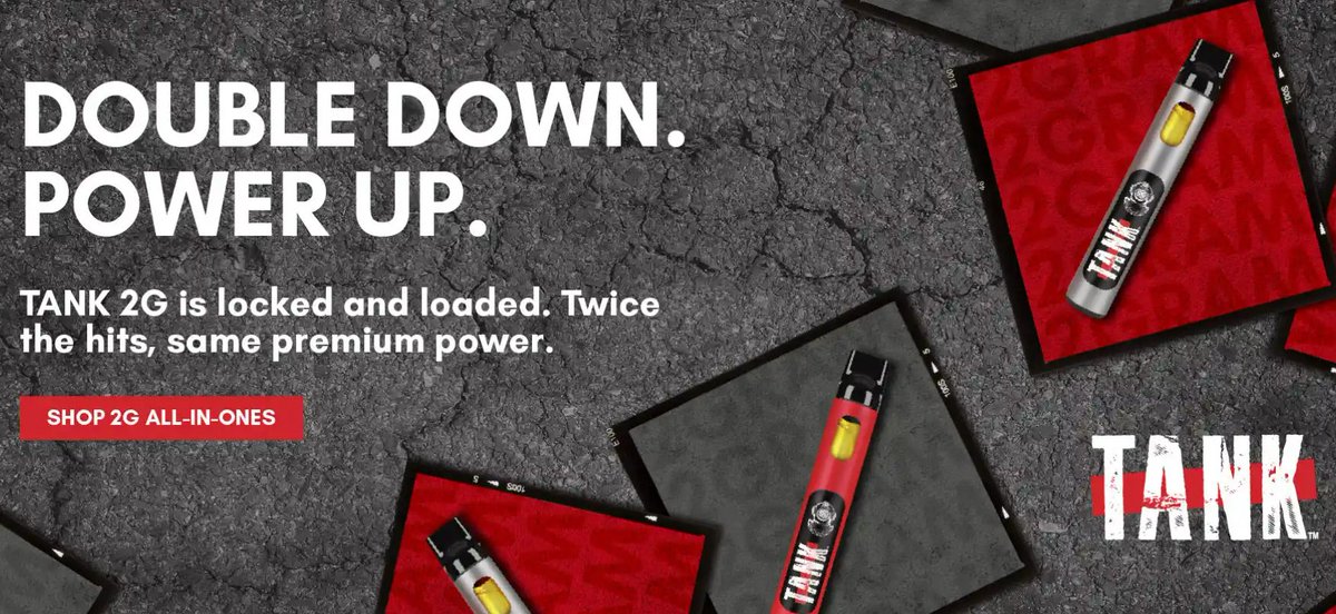 DOUBLE DOWN. POWER UP. 🚀 The Tank 2G is here—twice the hits, same premium quality. Bigger, bolder, and built for those who go all in. Ready to level up? Shop 2G all-in-ones now → gooddayfarmdispensary.com/dispensaries/ 💨🔥