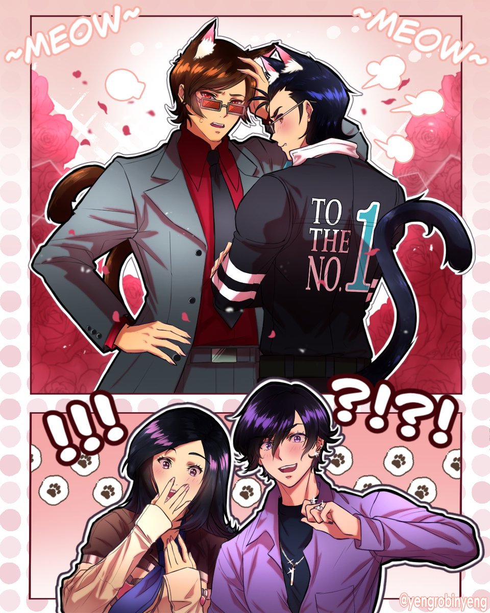 yengrobinyeng's tweet photo. belated cat day for katsumaya and naokei🐈
#persona1 #persona2 https://t.co/6GgczFnGT7