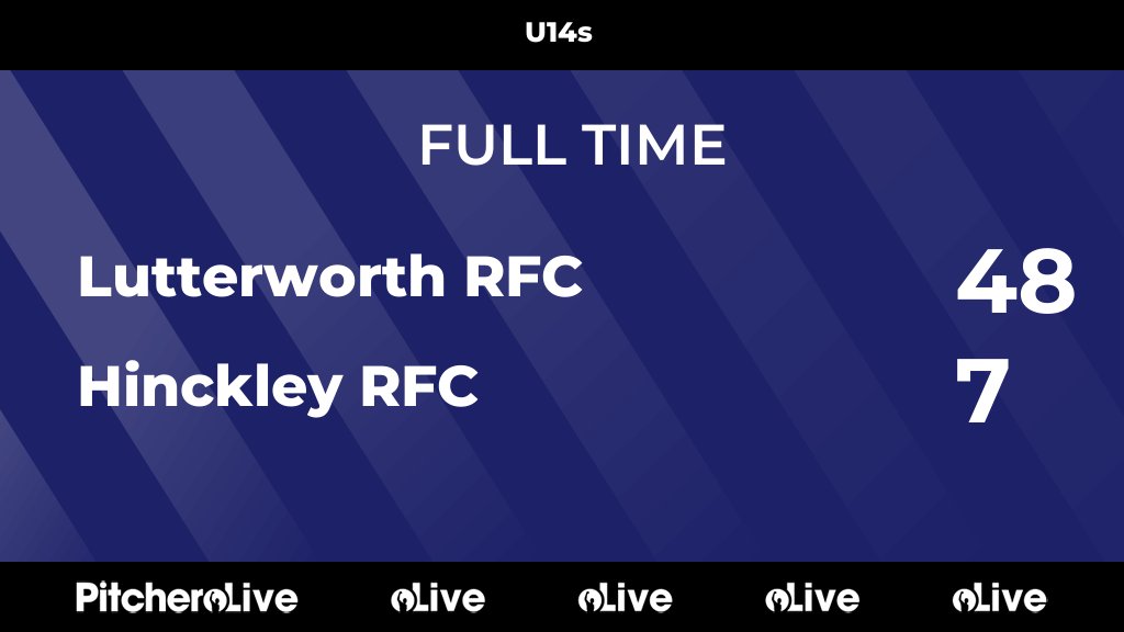 FULL TIME: Lutterworth RFC 48 - 7 Hinckley RFC
#LUTHIN #Pitchero
pitchero.com/clubs/lutterwo…