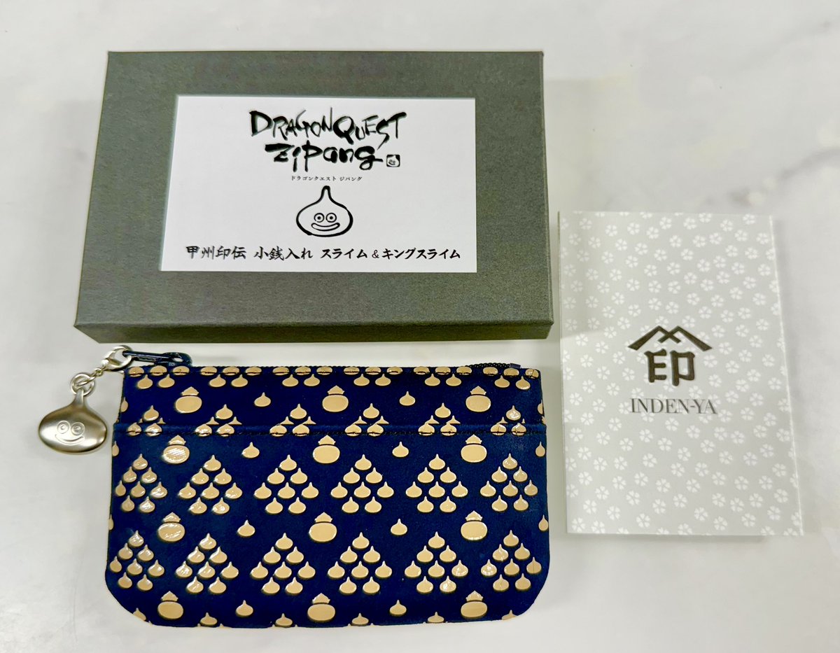 未使用】ドラゴンクエストジパング 甲州印伝 小銭入れ スライム