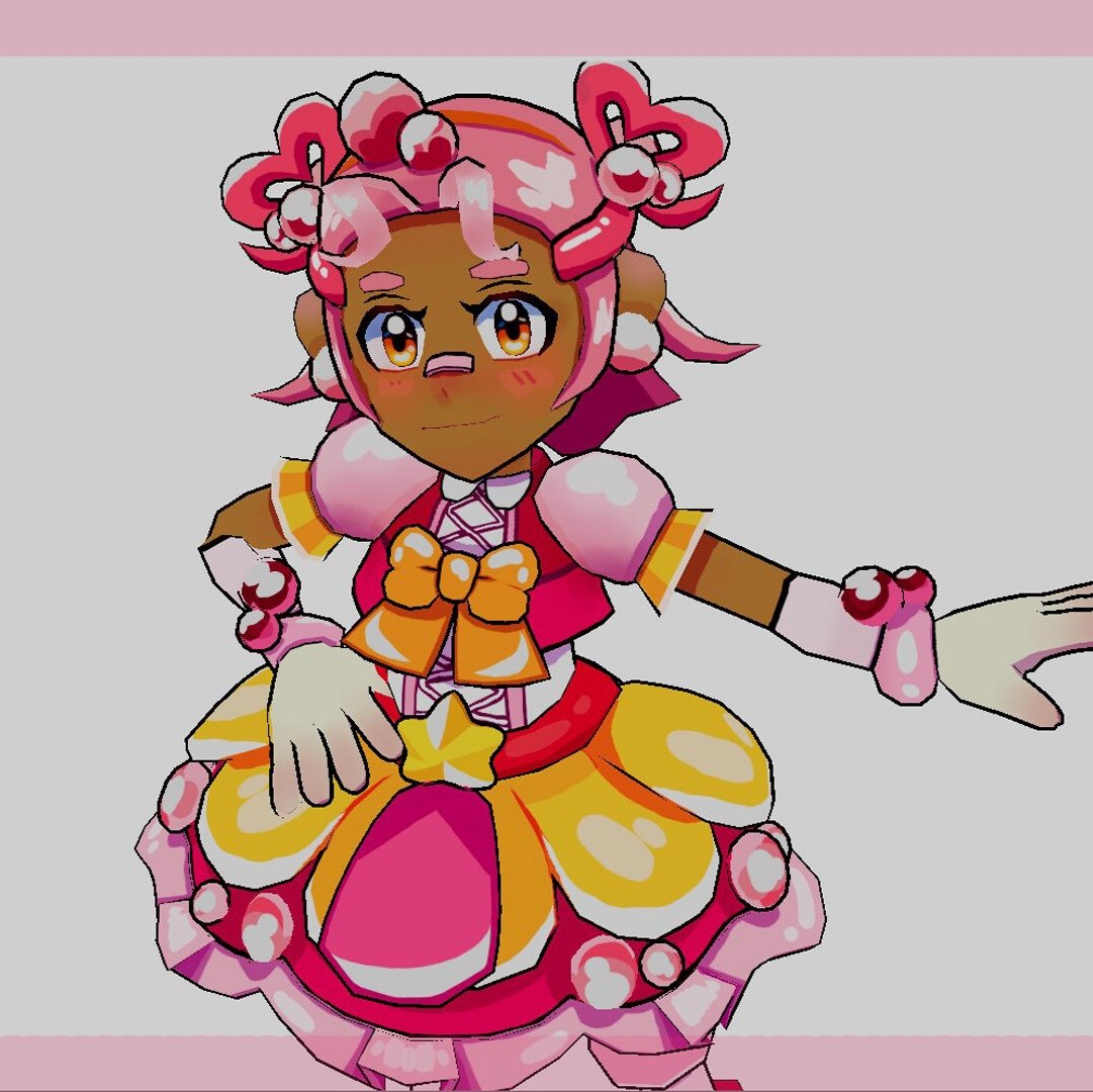 KaelooKaeloo1's tweet photo. Magical girl 💫
#3D #digitalart #3Dartist #characterdesign #charactermodeling #maya #celshading #unlit #texturing #gameart https://t.co/SH2DYlZ8GU