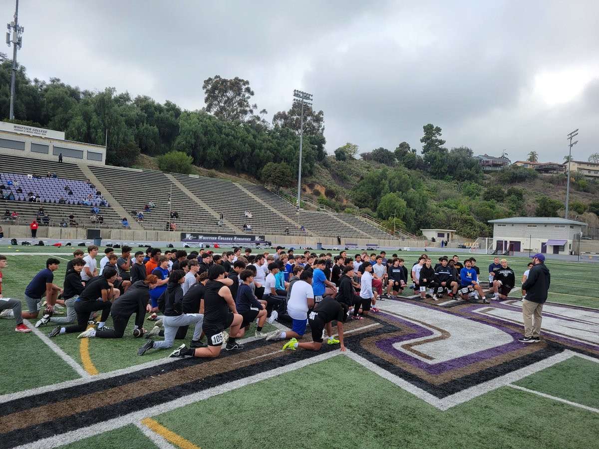 Great to see football 🏈back in Memorial Stadium!  🏟 Thank you CCSC for partnering with <a href="/wcpoets/">Whittier Poets</a> and <a href="/WhittierCollege/">Whittier College</a>...
👀 I see talent on the field! #25sWeNeedYou 
#ReturnOfThePoets