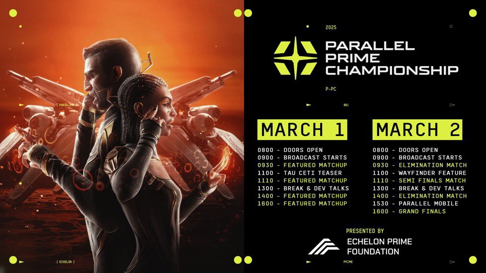 Doors are open for Day 2 of the <a href="/ParallelTCG/">Parallel</a> Prime Championship!

Broadcast kicks off at 9:00 am PT at HyperX arena and live on twitch: twitch.tv/parallel_tcg