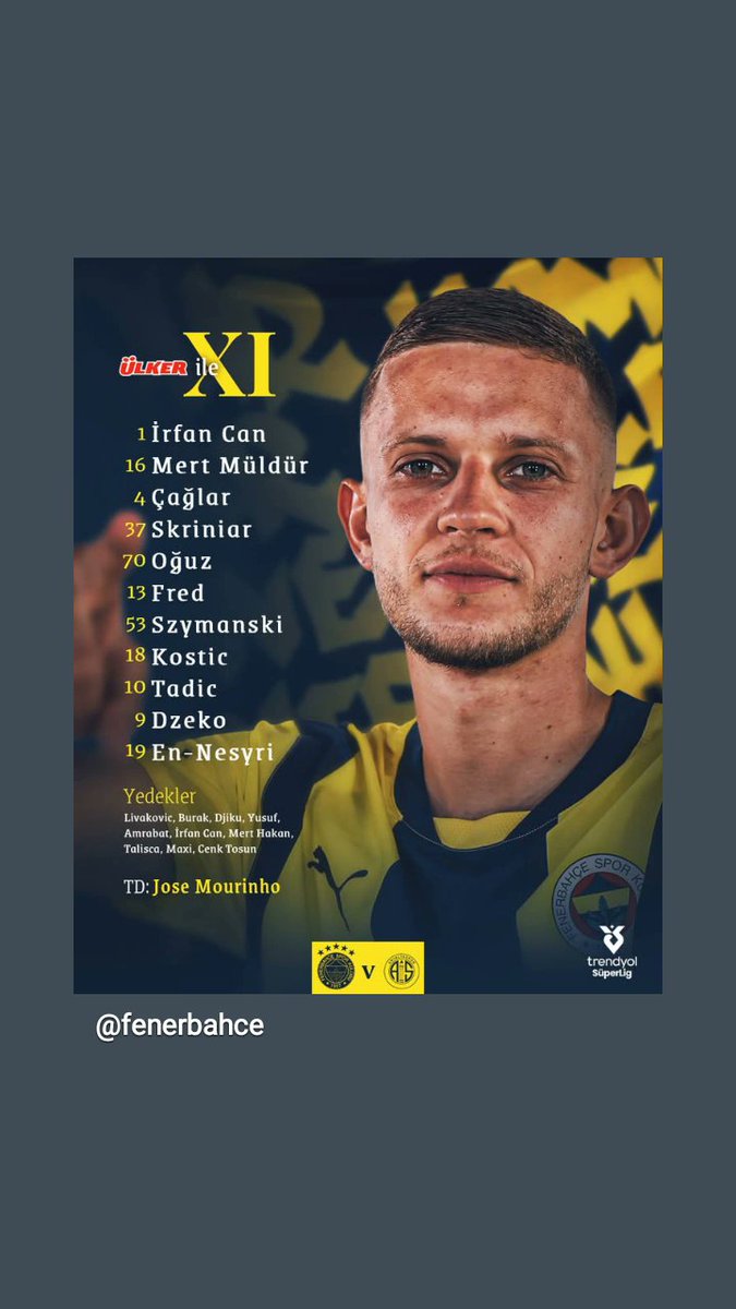 Haydi başarılar #fenerbahce ilk 11 belli oldu !!!!