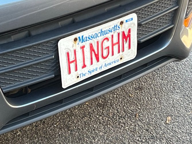 This is a very fancy license plate but not elite like the one on my Rolls which has the A