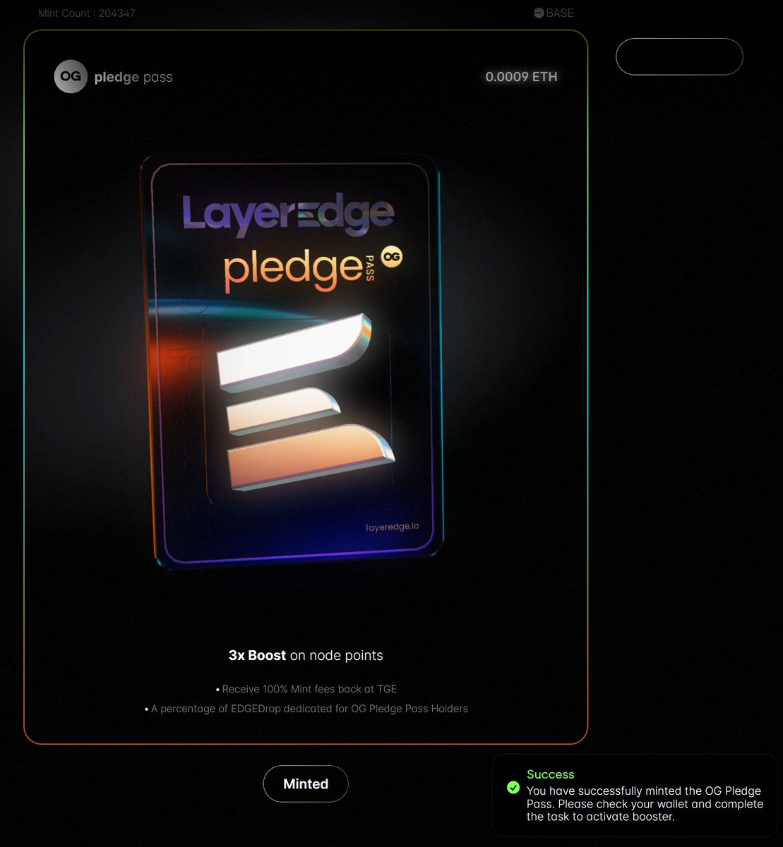 📢 GIVEAWAY on LayerEdge - 2$ in ETH for my followers 📢

One of the most interesting New Free DePIN is definitely <a href="/layeredge/">LayerEdge</a> - Bitcoin Backed Internet 💯
It's a verification layer built on Bitcoin’s PoW security and you can join for free by running a Light Node! And if you want