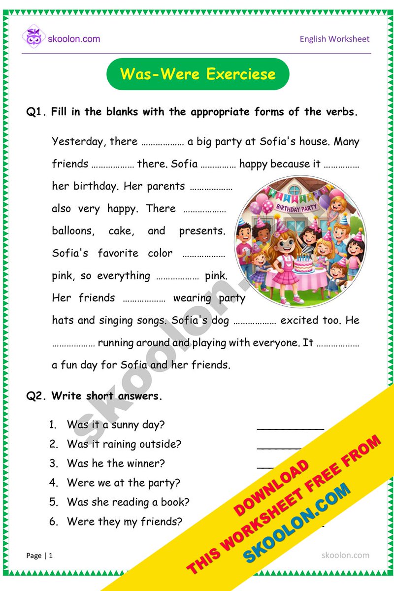 skoolondotcom's tweet photo. Enhance your child's grammar skills with our FREE printable English Grammar Worksheets for Kindergarten to Grade 8. Download now and start learning!

Download more free worksheets from https://t.co/QnZTecQYRi

#freeworksheets #homeschooling #worksheetsforkids #printables https://t.co/L5ZkEbMXQV