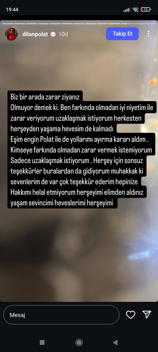 Dilan Polat eşi Engin Polat ile yollarını ayırma kararı almış