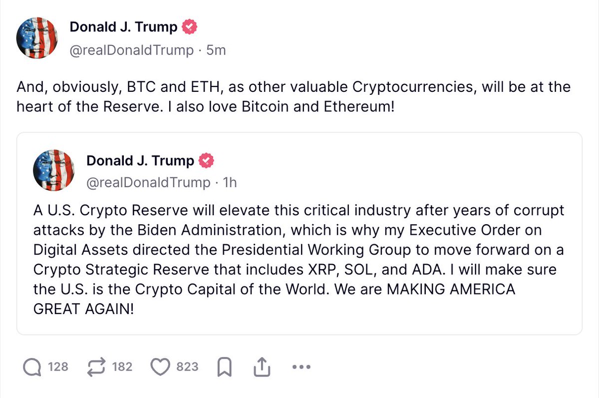 0x_gremlin's tweet image. 🚨BREAKING: $BTC &amp;amp; $ETH TO BE INCLUDED IN RESERVE

&quot;And, obviously, BTC and ETH, as other valuable Cryptocurrencies, will be at the heart of the Reserve. I also love Bitcoin and Ethereum!&quot;