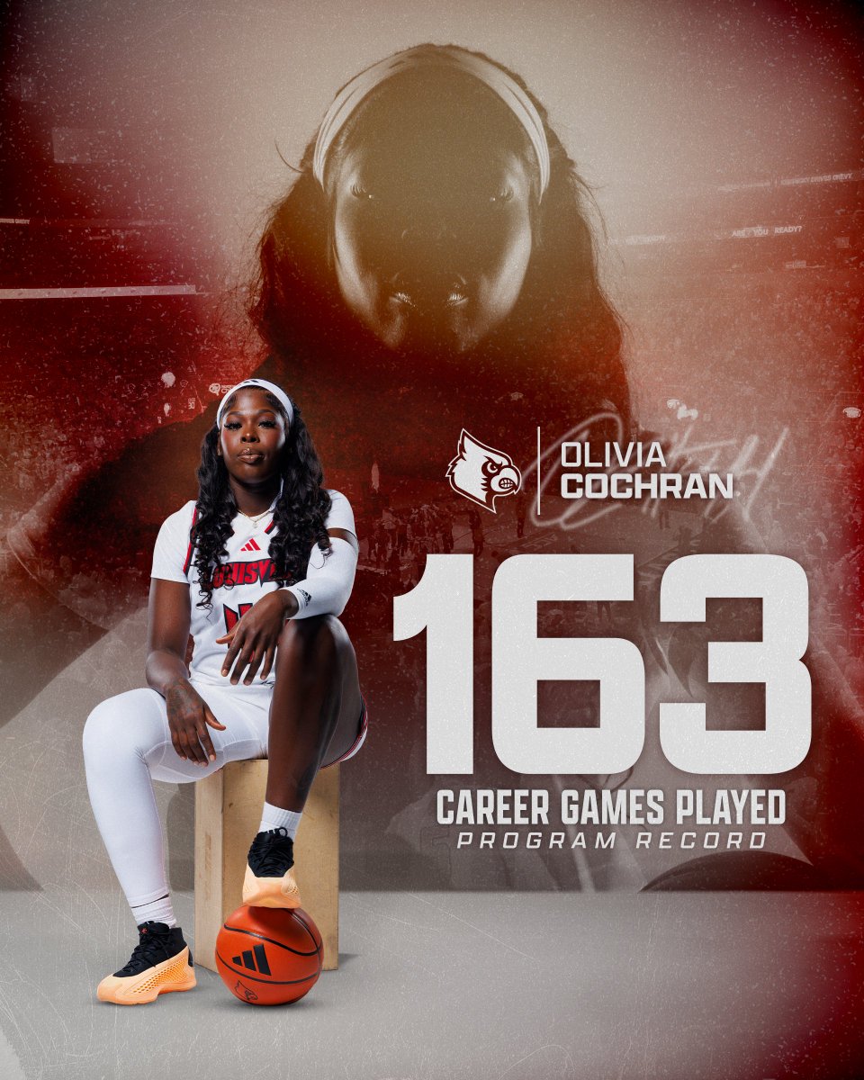 𝐒𝐜𝐡𝐨𝐨𝐥 𝐑𝐞𝐜𝐨𝐫𝐝 🏅

<a href="/its_Olivia44/">Olivia💙</a> has set the program record for career games played at Louisville‼️

#GoCards