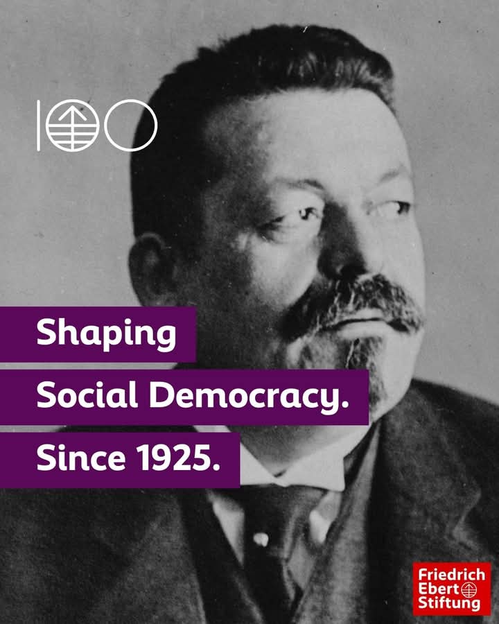 We are 💯 years old today!

A few days after Friedrich Ebert's death, on 2nd March 1925 the Board of SPD Party of 🇩🇪 set up a foundation in his name. Today in Germany &amp; in about 100 countries worldwide, #FES collaborates with those who struggle for equality, freedom &amp; solidarity