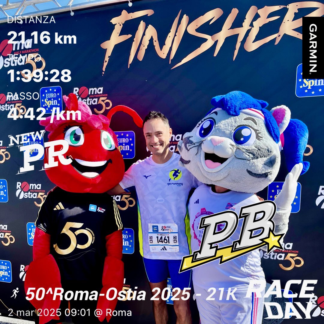 paolosarr's tweet photo. Roma-Ostia Half Marathon PB 🔥🥇🏃🏻‍♂️ https://t.co/XlziVbe4OB