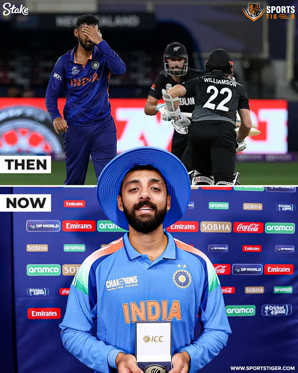 The_SportsTiger's tweet image. UAE 2021: A nightmare. 🌙 

UAE 2025: A dream comeback. ✨

 Just how fast the night changes! 🔥

📷: ICC

#VarunChakravarthy #NightChanges #SpinMagic #ChampionsTrophy2025
